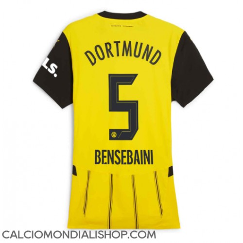 Maglie da calcio Borussia Dortmund Ramy Bensebaini #5 Prima Maglia Femminile 2024-25 Manica Corta